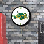 NDSU Bison Retro Lighted Wall Clock