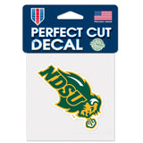 NDSU Bison Perfect Cut Color 4" X 4" Decal