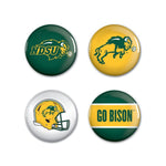 NDSU Bison 4 Pack Fan Buttons