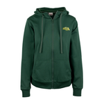 NDSU Bison Women's Green Full Zip Hoodie