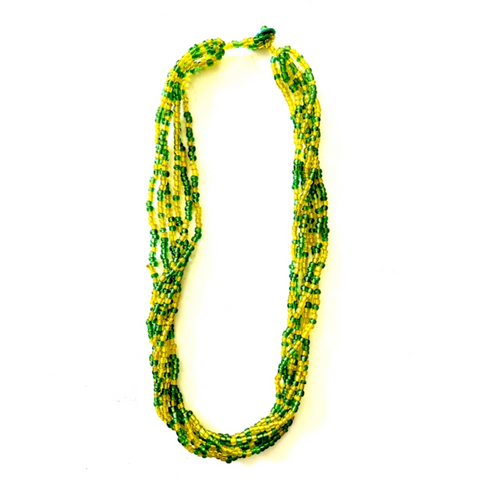 NDSU Bison Team Colors 6 Strand Beaded Necklace