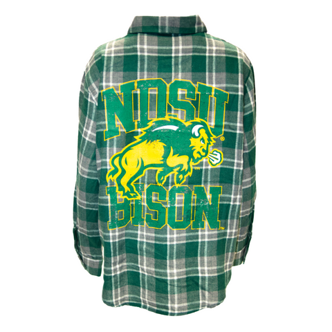 NDSU Bison Women's Oversized Flannel Shirt