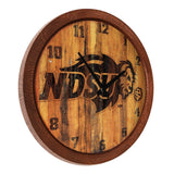 NDSU Bison Branded Faux Barrel Top Wall Clock