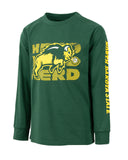 NDSU Bison Toddler and Youth Green LS T-Shirt