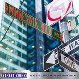 Minnesota Wild Steel Street Sign-MINNESOTA WILD AVE