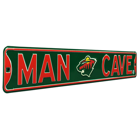 Minnesota Wild Steel Street Sign with Logo-MAN CAVE