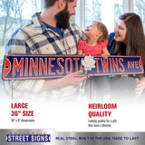 Minnesota Twins Steel Street Sign-MINNESOTA TWINS AVE