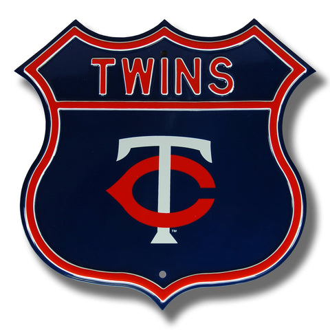 Minnesota Twins Steel Route Sign-TC Logo