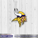 Minnesota Vikings Laser Cut Steel Logo Spirit Size-Primary Logo