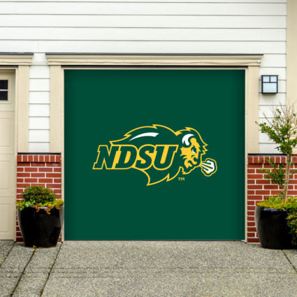 NDSU Bison Single Garage Door Decor - Green - One Herd