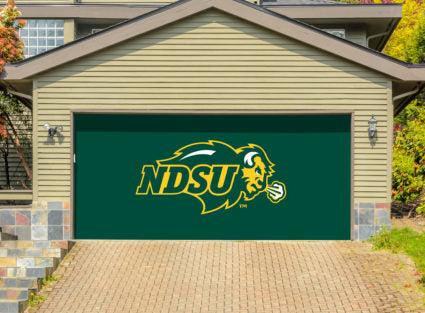 NDSU Bison Double Garage Door Decor - Green - One Herd