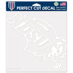 NDSU Bison White 8"X8" Perfect Cut Decal