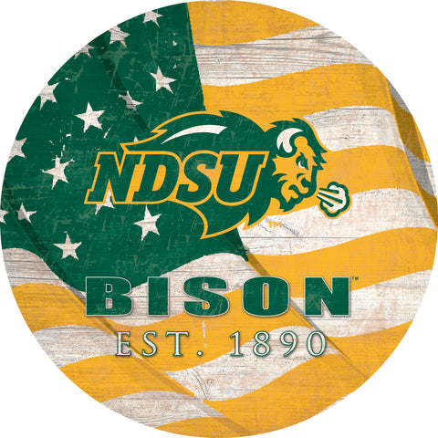 NDSU Bison Team Color Flag Circle