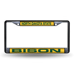NDSU Bison Black Laser Chrome License Plate Frame