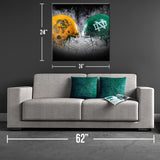A Housed Divided NDSU vs. UND Canvas Print - One Herd