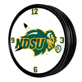 NDSU Bison Retro Lighted Wall Clock